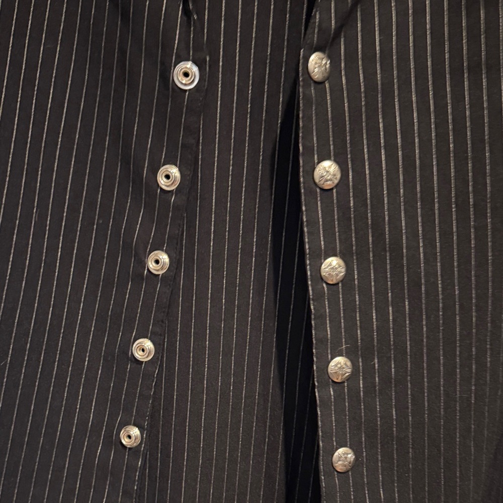 Vintage Lip Service Men’s Goth Pinstripe Jacket Size XL Authentic RN79627 - Picture 8 of 14